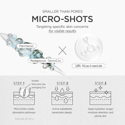 SKIN1004 Madagascar Centella Niacinamide 10 Boosting Shot Ampoule, 30ml Brightening & Hydrating Face Serum