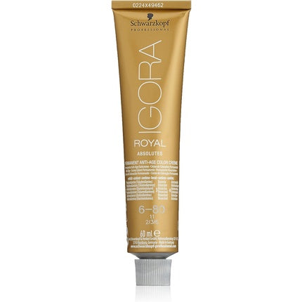 Schwarzkopf Professional IGORA Royal Absolutes 6-80 Dark Blonde Red Natural Permanent Anti-Age Hair Color, 60ml