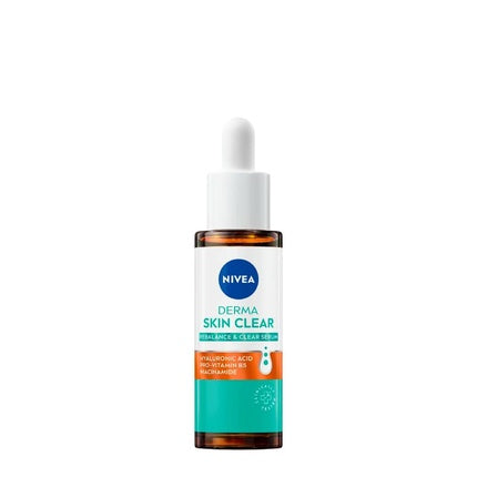 Nivea Derma Skin Clear Serum, 30ml Anti-Blemish Face Serum for Oily & Blemish-Prone Skin