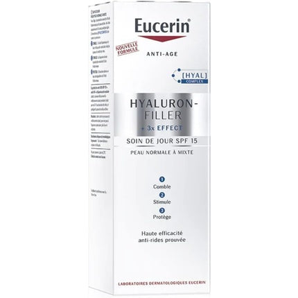 Eucerin Hyaluron-Filler+ 3x Effect Day Cream SPF 15 for Normal & Combination Skin Anti-Ageing Face Moisturiser
