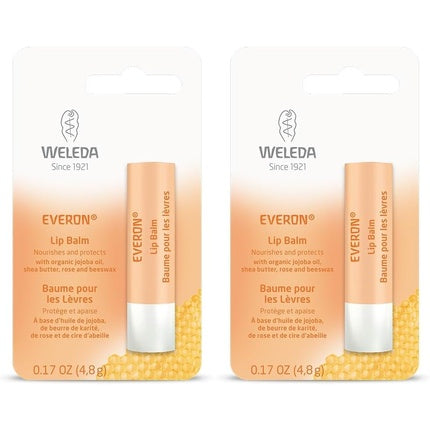 Weleda Everon Lip Balm, 4.8g Pack of 2 Nourishing Lip Care