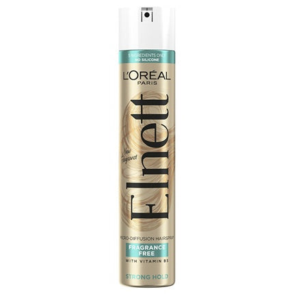 L'Oreal Paris Elnett Microdiffusion Hairspray Fragrance Free, 300ml Long-Lasting Hair Styling Spray