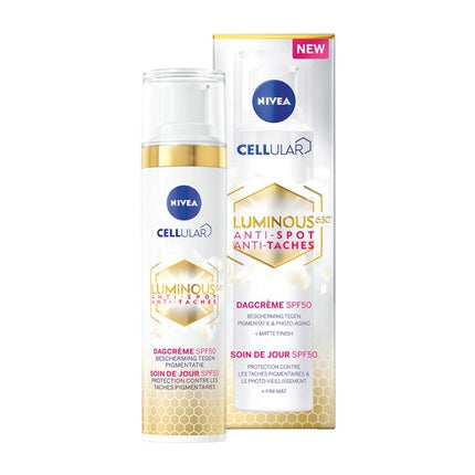 Nivea Cellular Luminous Anti-Pigment Fluid Cream SPF 50 Daily Face Moisturizer with High UV Protection