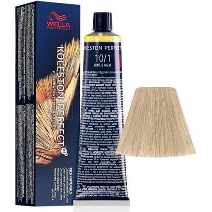 Wella Professionals Koleston Perfect ME+ Rich Naturals Permanent Hair Colour 10/1 Light Blonde Ash, 60ml