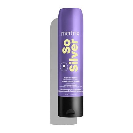 Matrix So Silver Purple Conditioner, 300ml Neutralizing & Moisturizing Conditioner for Blonde, Grey and Silver Hair