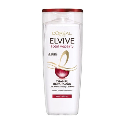 L'Oreal Paris Elvive Total Repair 5 Repairing Shampoo, 400ml for Damaged Hair