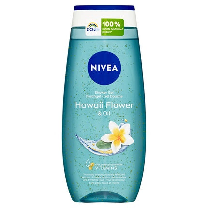 Nivea Hawaiian Flower Shower Gel & Oil, 250ml Nourishing Body Wash with Floral Fragrance