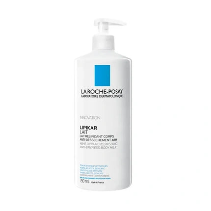 La Roche-Posay Lipikar Body Milk 48H Anti-Dryness Body Lotion, 750ml Moisturising Body Care
