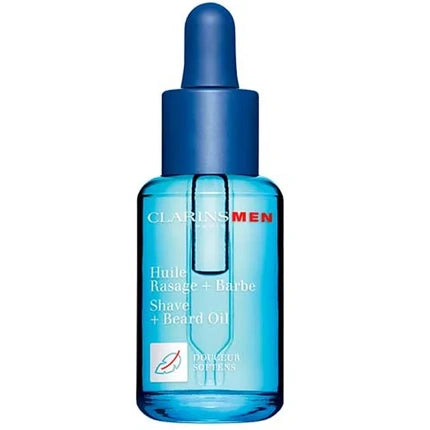 Clarins Men Shave + Beard Oil, 30ml – Conditioning Beard Oil & Pre-Shave Oil for Men's Grooming