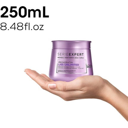 L'Oreal Professionnel Serie Expert Liss Unlimited Hair Mask, 250ml | Smoothing Mask for Frizzy Hair