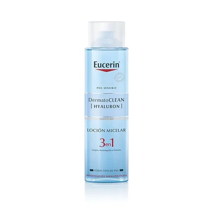 Eucerin DermatoCLEAN [HYALURON] Micellar Lotion 3 in 1 for Sensitive Skin, 400ml Gentle Makeup Remover & Facial Cleanser