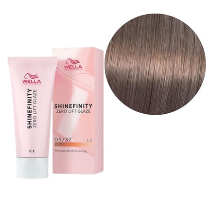 Wella Professionals Shinefinity Zero Lift Glaze Hair Color 05/37 Caramel Espresso, 60ml