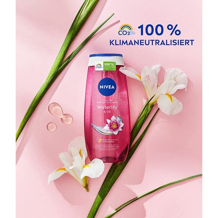 Nivea Waterlily & Oil Shower Gel, 250ml – pH Neutral Moisturizing Body Wash with Nourishing Oil Beads