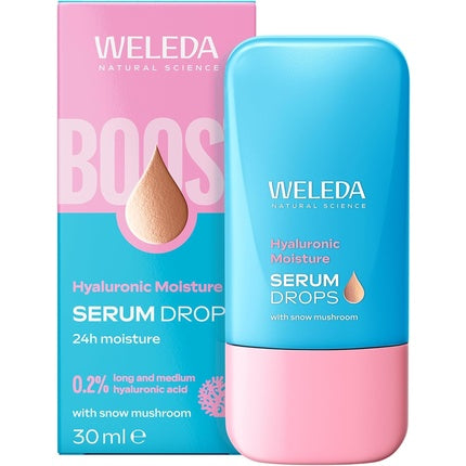 Weleda Hyaluronic Moisture Face Serum Drops with Snow Mushroom Hydrating Face Serum