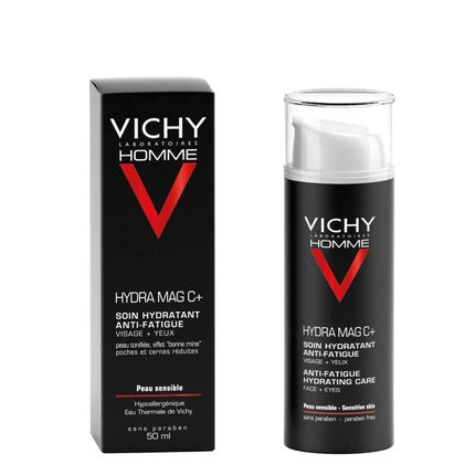 Vichy Homme Hydra Mag C Anti-Fatigue Moisturising Treatment for Face & Eyes, 50ml
