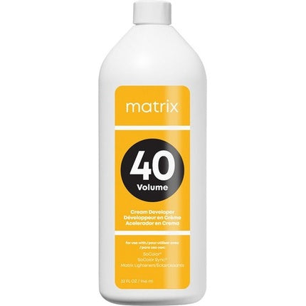 Matrix SoColor Cream Oxidant 12% (40 Volume) Developer, 1000ml Professional Hair Colour Developer