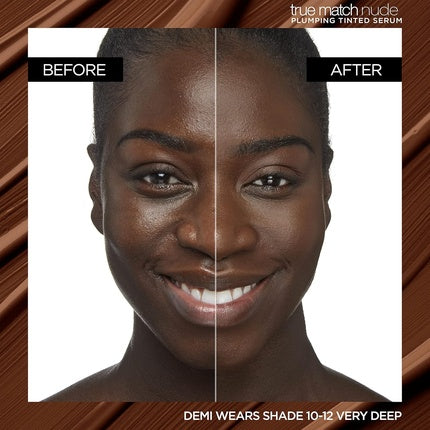 L'Oréal Paris True Match Nude Plumping Tinted Serum with 1% Hyaluronic Acid Lightweight Serum Foundation