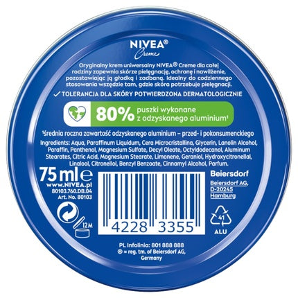Nivea Creme Universal Moisturizing Cream, 75ml