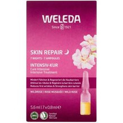 Weleda Wild Rose 7 Nights Intensive Treatment, 7 x 0.8ml | 7-Day Smoothing & Brightening Facial Treatment
