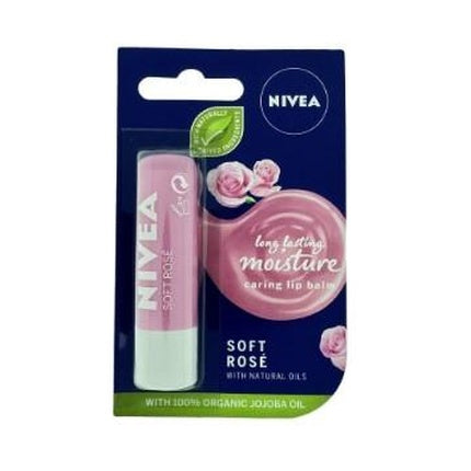 Nivea Soft Rose Lip Balm Moisturizing Lip Care with Natural Oils & Soft Rosy Tint