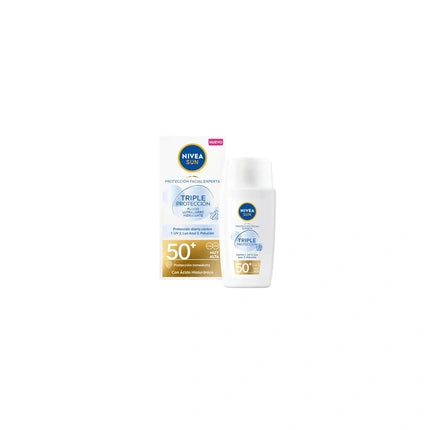 Nivea SUN Triple Protection Ultra Light Facial Fluid SPF 50+ (40ml) Lightweight Face Sunscreen with Broad Spectrum UV Protection