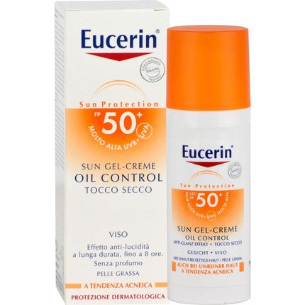 Eucerin Sun Gel-Cream SPF 50+ Face Cream, 50ml Lightweight Facial Sunscreen for Oily & Combination Skin