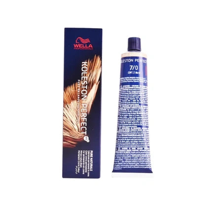 Wella Professionals Koleston Perfect Me+ 7/0 Pure Naturals Medium Blonde Hair Colour, 60ml