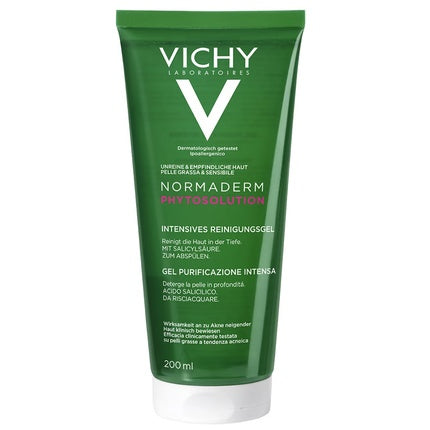 Vichy Normaderm Phytosolution Purifying Cleansing Gel, 200ml – Daily Face Wash for Oily & Blemish-Prone Skin