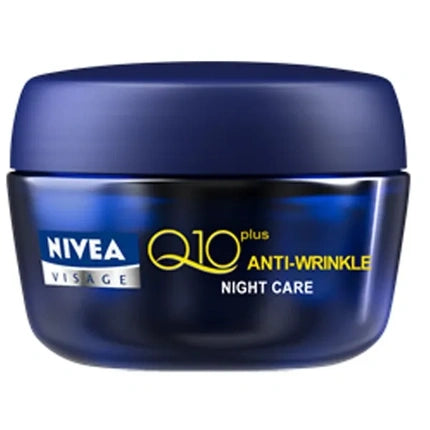 Nivea Q10 Plus Anti-Wrinkle Night Cream, 50ml Overnight Face Moisturiser