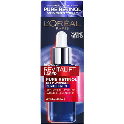 L'Oréal Paris Revitalift Filler Retinol Night Serum, 30ml | Anti-Age Overnight Face Serum with Retinol