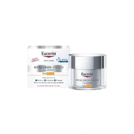 Eucerin Hyaluron-Filler Day Cream SPF 30, 50ml – Moisturising Anti-Ageing Face Cream with Hyaluronic Acid