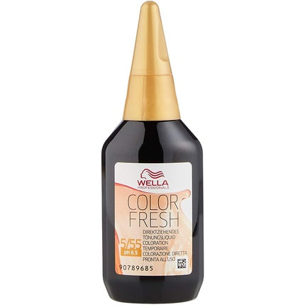 Wella Color Fresh Line Intense Light Mahogany Brown, 75ml Semi-Permanent Hair Color