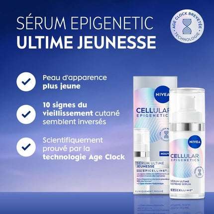 Nivea Ultimate Youth Face Serum with Epigenetics Age Clock Technology | Anti-Ageing Facial Serum