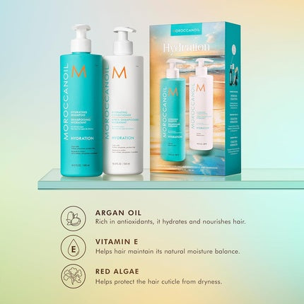 Moroccanoil Shampoo & Conditioner Half-Liter Duo | Professional Hydrating Hair Care Set, 500ml Each