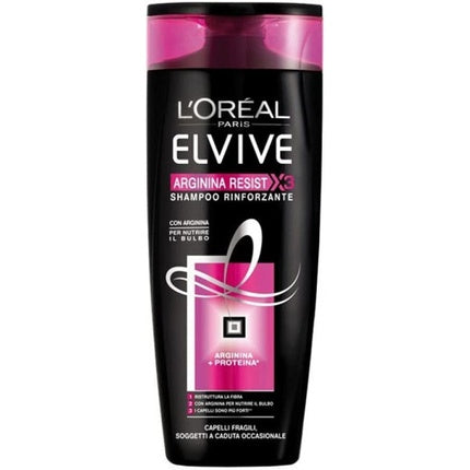 L'Oreal Paris Elseve Arginine Resist X3 Strengthening Shampoo, 400ml for Fragile Hair
