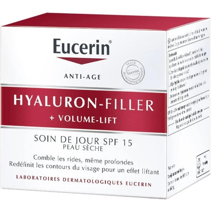 Eucerin Hyaluron-Filler + Volume-Lift Day Cream for Dry Skin SPF 15, 50ml Anti-Age Moisturizing Face Cream