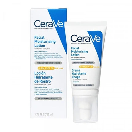CeraVe Facial Moisturizing Lotion SPF 30, 52ml – Daily Face Moisturiser with Broad Spectrum Sunscreen