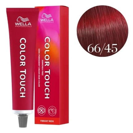 Wella Color Touch Vibrant Reds 66/45 Intense Red Violet Demi-Permanent Hair Color, 60ml