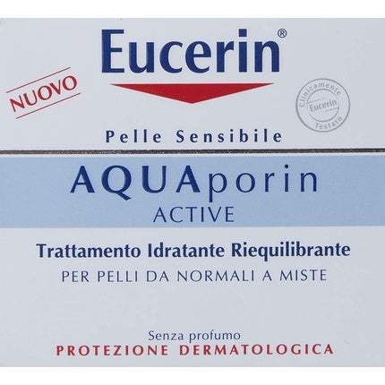Eucerin Aquaporin Active Light Hydrating Cream, 50ml - Lightweight Daily Face Moisturiser for Normal to Combination Skin