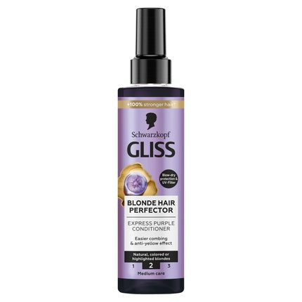 Gliss Blonde Hair Perfector Leave-In Conditioner Neutralizing Yellow Tones, 200ml