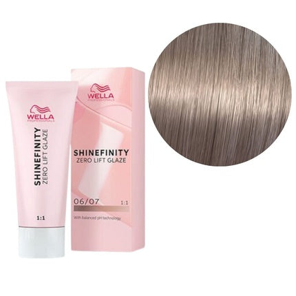 Wella Professionals Shinefinity Glaze 06/07 Dark Blonde Natural Brown, 60ml Zero-Lift Demi-Permanent Hair Color