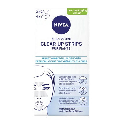 Nivea Purifying Clear-Up Strips for Effective Pore Cleansing Deep Cleansing Nose & T-Zone Pore Strips
