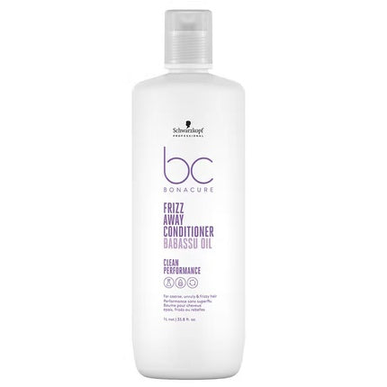 Schwarzkopf Professional BC Bonacure Frizz Away Conditioner for Unruly & Frizzy Hair, 1000ml