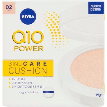 Nivea Q10 Plus Anti-Age 3 in 1 Skin Care Cushion 02 Dark Hydrating Cushion Foundation