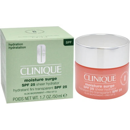 Clinique Moisture Surge Sheer Hydrator SPF 25, 50ml (1.7oz) - Tinted Hydrating Moisturizer with Broad Spectrum SPF 25