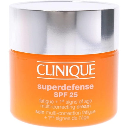 Clinique Superdefense SPF 25 Face Cream Skin Type 1 & 2, 50ml Daily Moisturizer for Very Dry to Dry Combination Skin