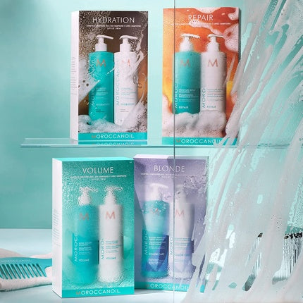 Moroccanoil Moisture Repair Shampoo & Conditioner Half-Liter Set – Nourishing Hair Care Duo for Dry & Damaged Hair