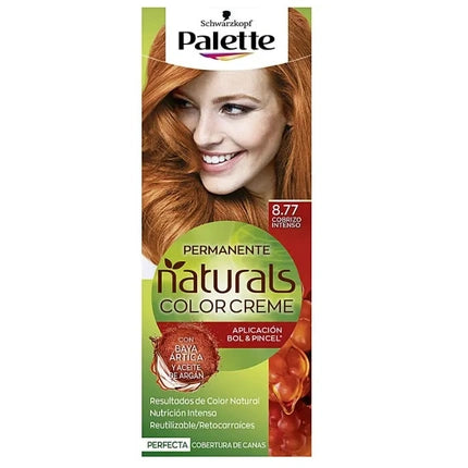 Schwarzkopf Palette Naturals Color Creme 877 Intense Copper Permanent Hair Color Kit