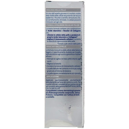 Nivea Hyaluron Filler Eye Cream Anti-Wrinkle, 15ml | Hydrating Eye Cream for Fine Lines & Smoother-Looking Eye Area