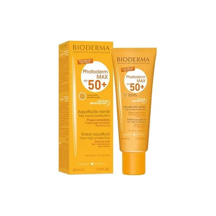 Bioderma Photoderm Aquafluide SPF 50+ Dry Touch Sunscreen, 40ml | Lightweight Face Sunscreen for Oily & Combination Skin